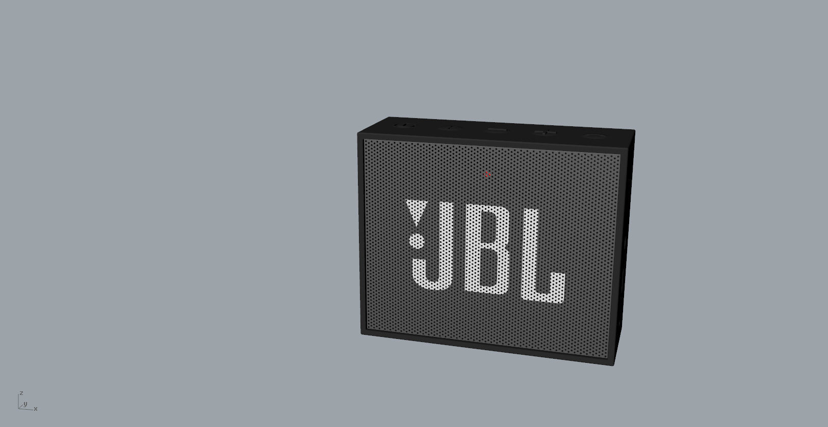 JBL GO1 BLACK SPEAKER -customizable speaker 3d model 3D model_14