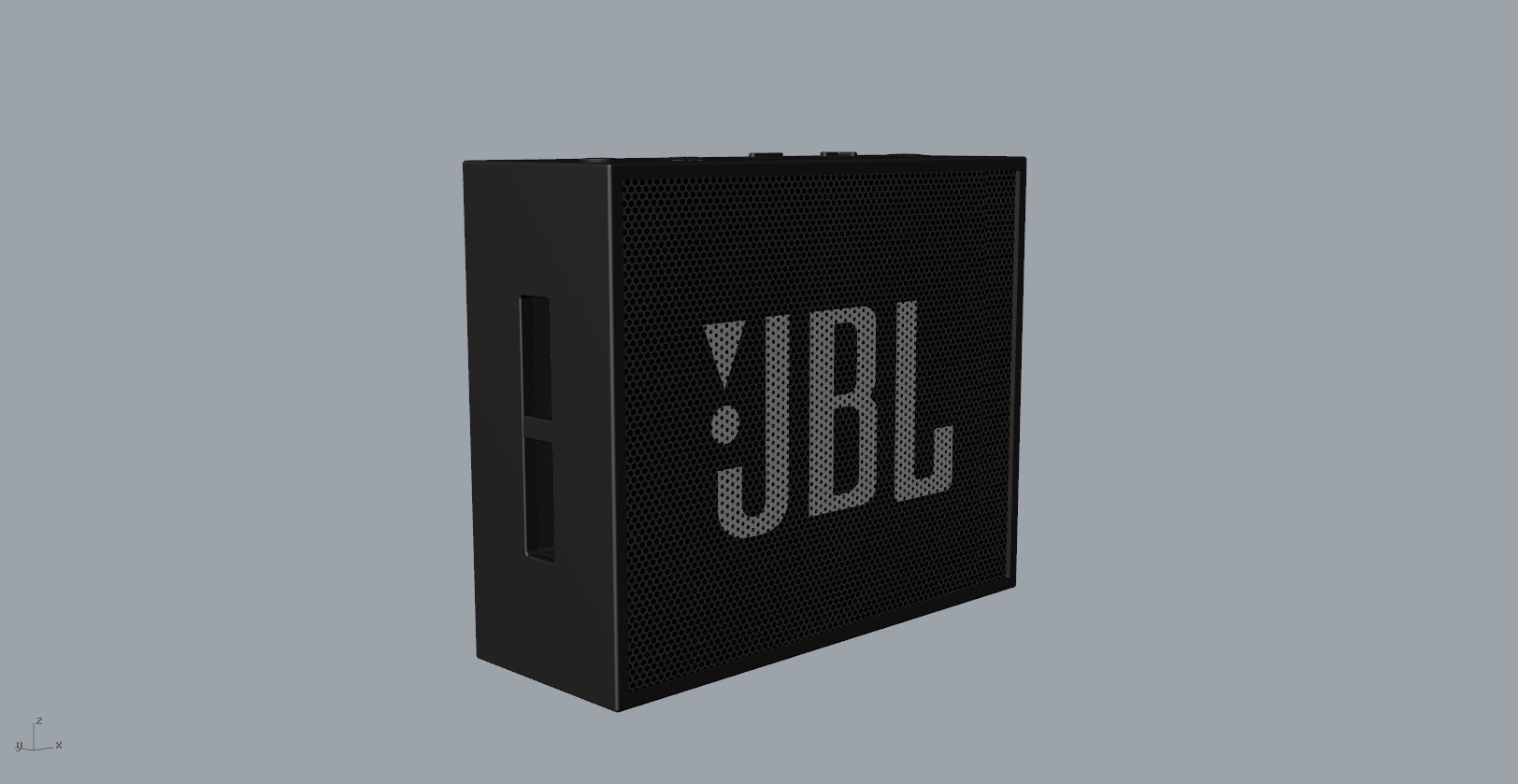 JBL GO1 BLACK SPEAKER -customizable speaker 3d model 3D model_29