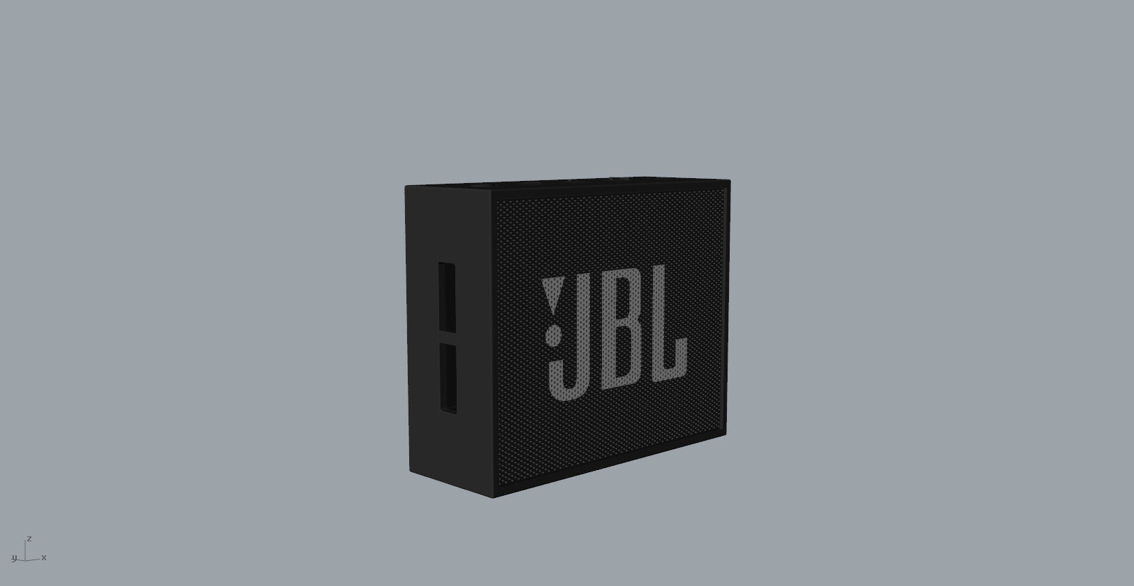 JBL GO1 BLACK SPEAKER -customizable speaker 3d model 3D model_13