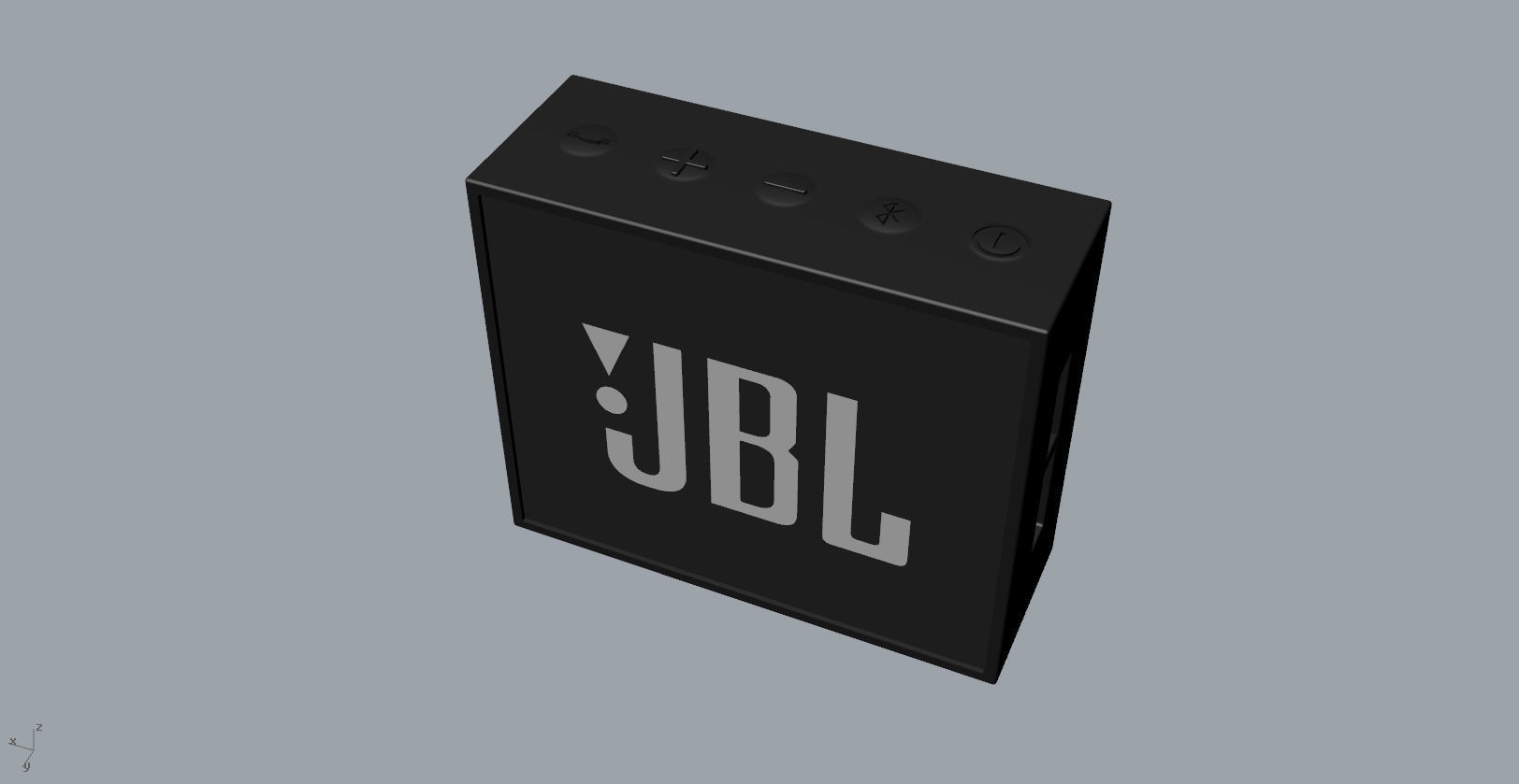 JBL GO1 BLACK SPEAKER -customizable speaker 3d model 3D model_33