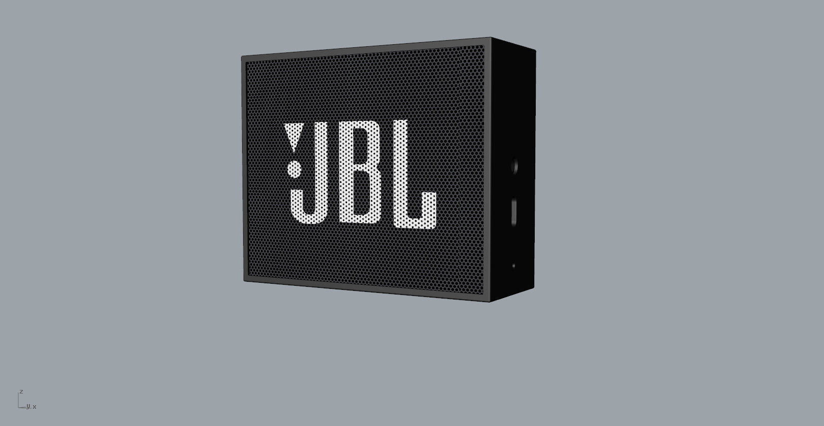 JBL GO1 BLACK SPEAKER -customizable speaker 3d model 3D model_18