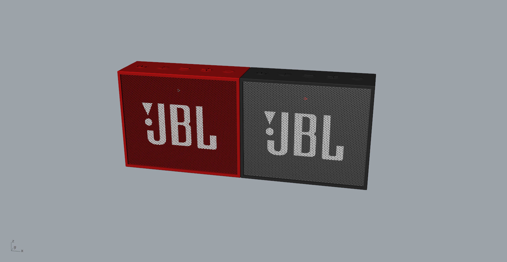 JBL GO1 BLACK SPEAKER -customizable speaker 3d model 3D model_24