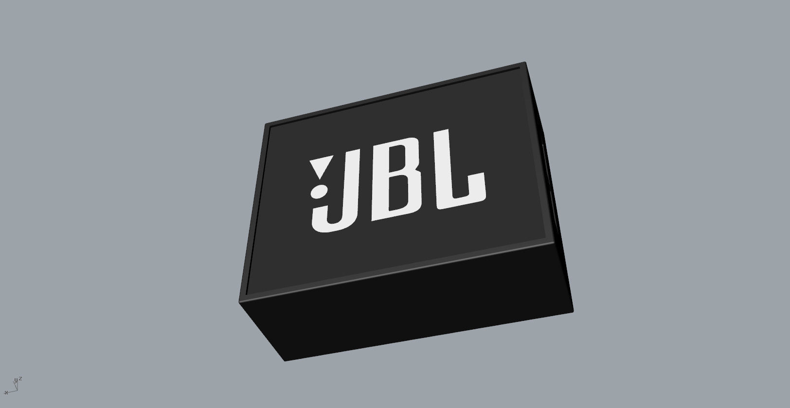 JBL GO1 BLACK SPEAKER -customizable speaker 3d model 3D model_36