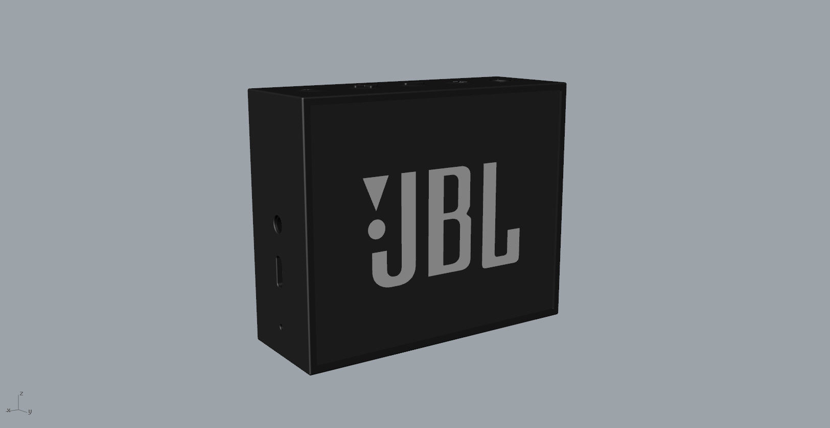 JBL GO1 BLACK SPEAKER -customizable speaker 3d model 3D model_34