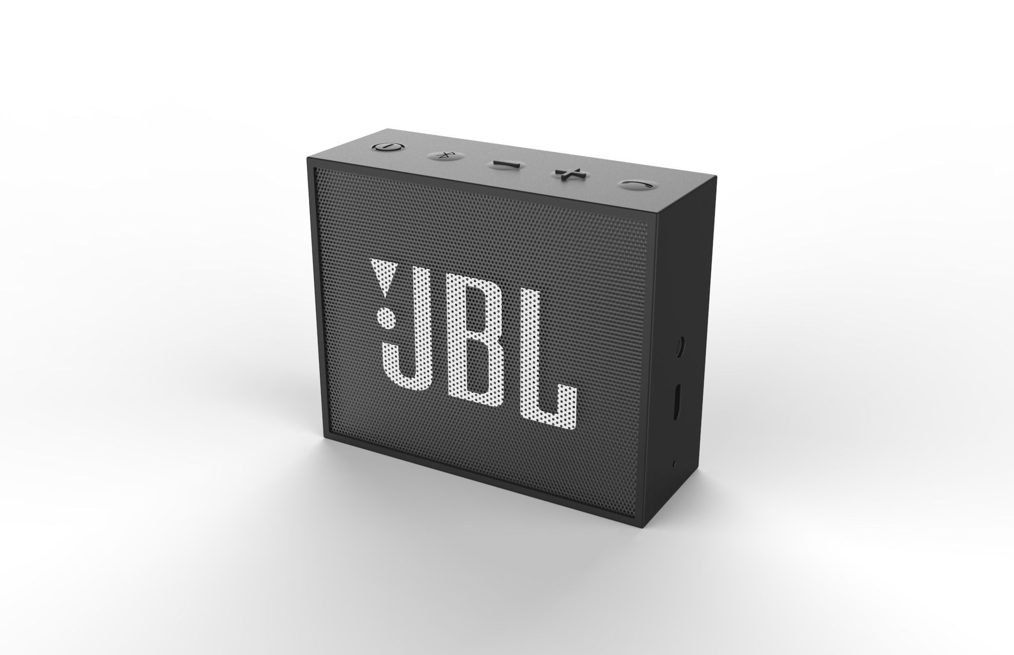 JBL GO1 BLACK SPEAKER -customizable speaker 3d model 3D model_3