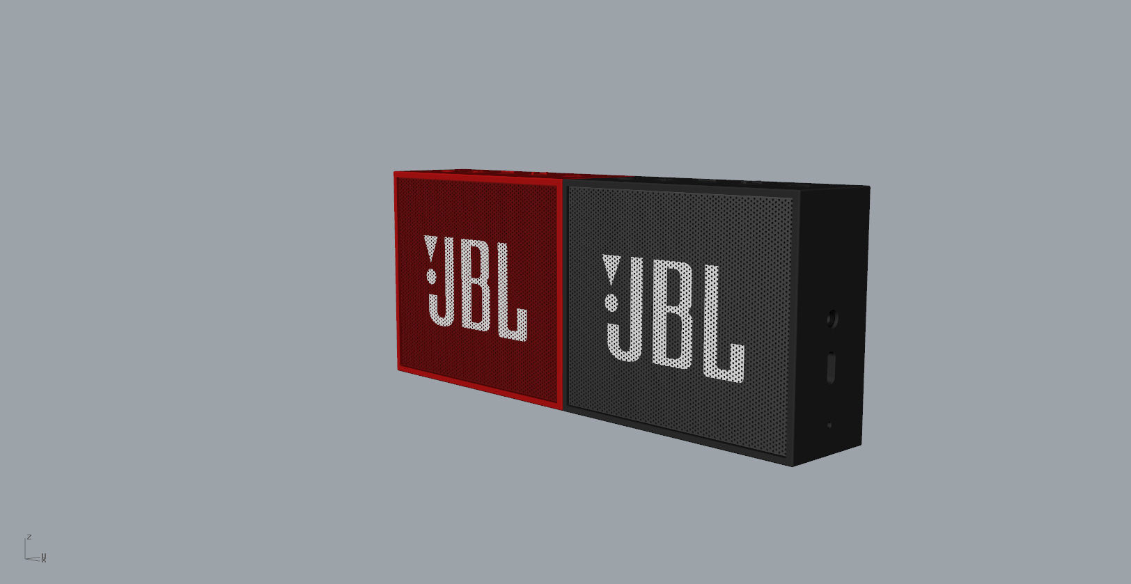 JBL GO1 BLACK SPEAKER -customizable speaker 3d model 3D model_25