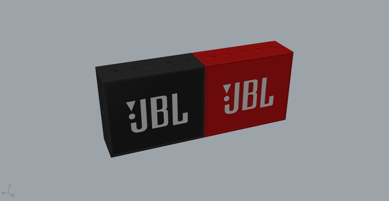 JBL GO1 BLACK SPEAKER -customizable speaker 3d model 3D model_26