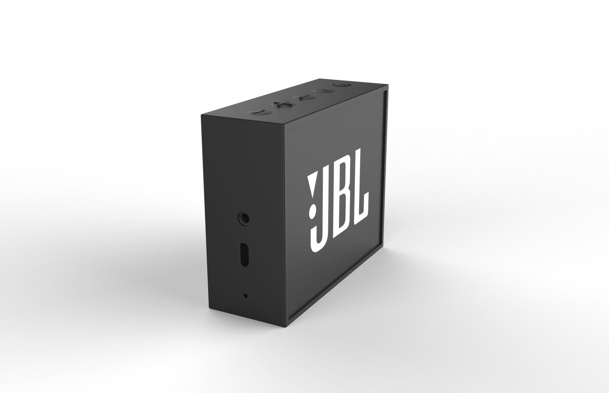 JBL GO1 BLACK SPEAKER -customizable speaker 3d model 3D model_5