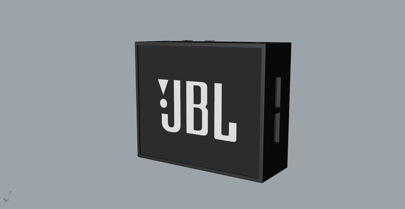 JBL GO1 BLACK SPEAKER -customizable speaker 3d model 3D model_32
