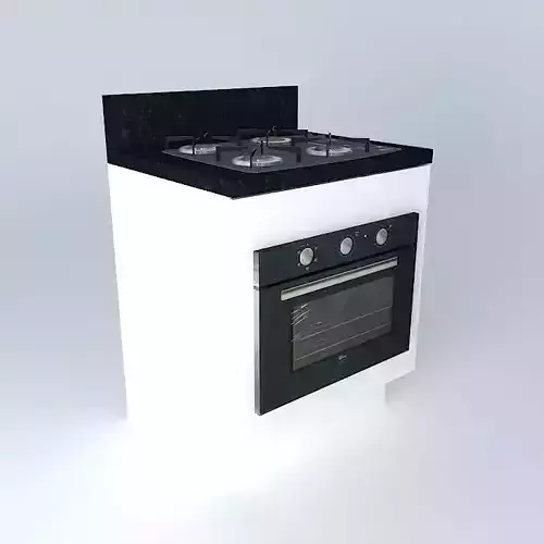 Módulo Cooktop 4B  Forno 50L Free 3D model