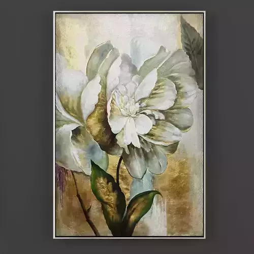 Art10 peony painting on canvas