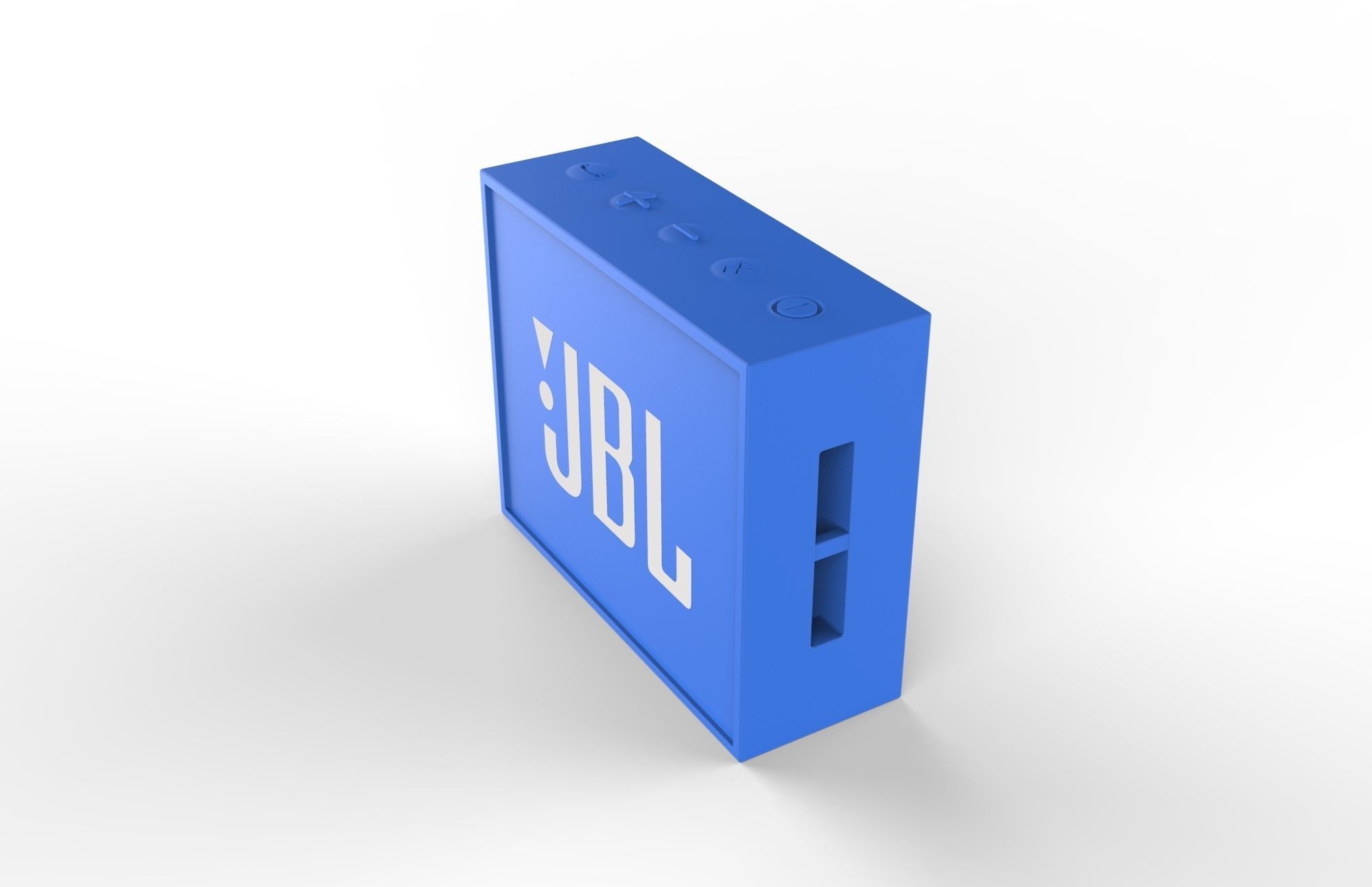 JBL GO1 Blue SPEAKER -customizable speaker 3d model Low-poly 3D model_3