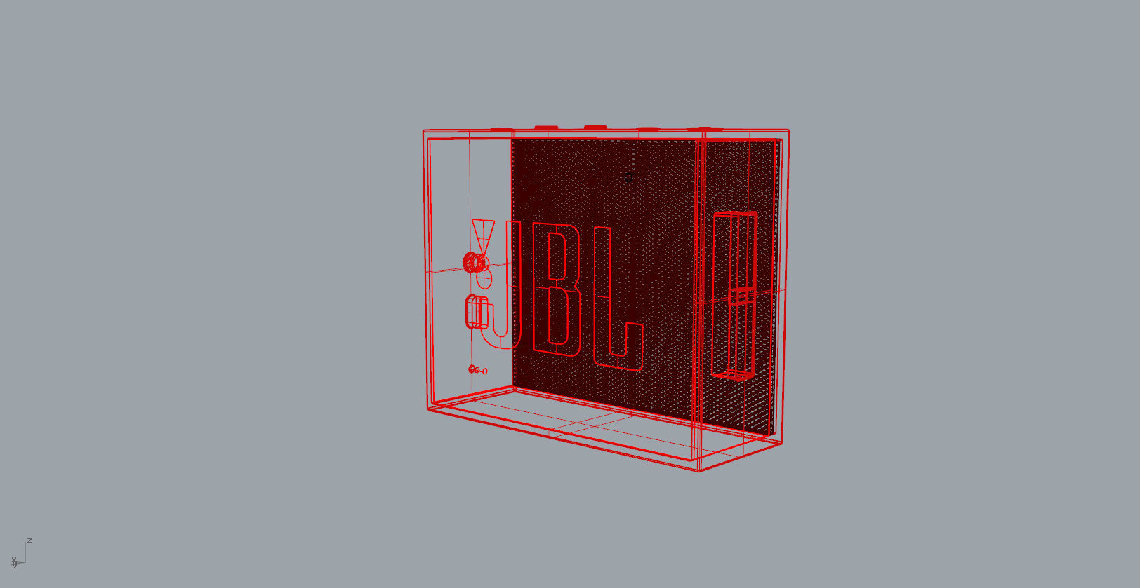 JBL GO1 Blue SPEAKER -customizable speaker 3d model Low-poly 3D model_23
