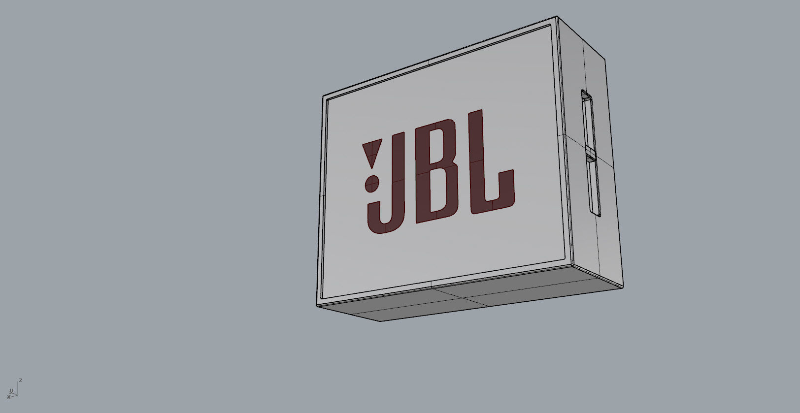 JBL GO1 Blue SPEAKER -customizable speaker 3d model Low-poly 3D model_17
