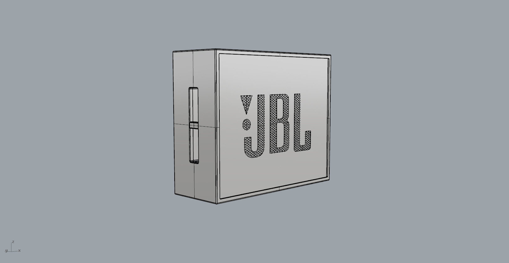 JBL GO1 Blue SPEAKER -customizable speaker 3d model Low-poly 3D model_25