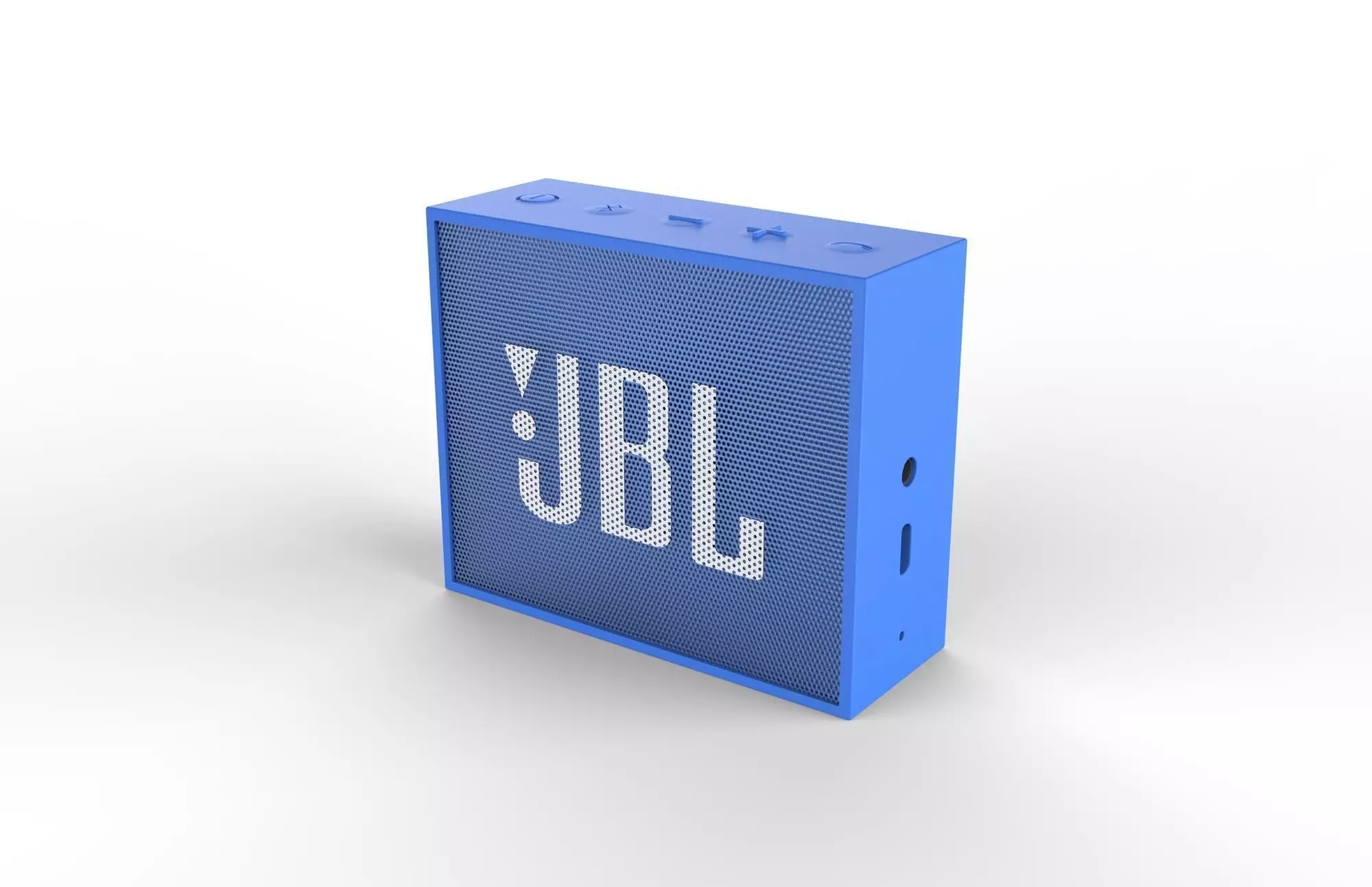 JBL GO1 Blue SPEAKER -customizable speaker 3d model Low-poly 3D model_0
