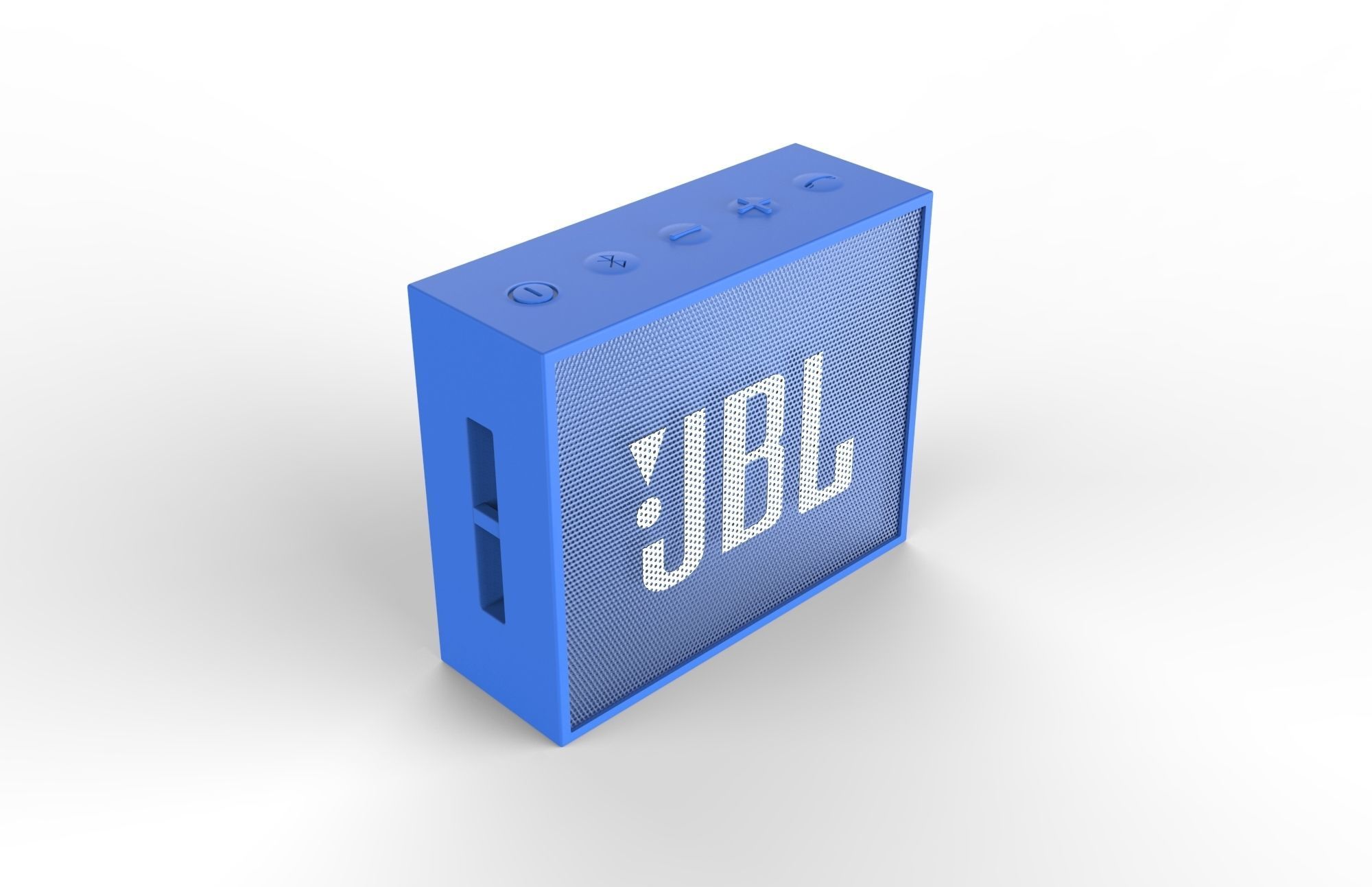 JBL GO1 Blue SPEAKER -customizable speaker 3d model Low-poly 3D model_4
