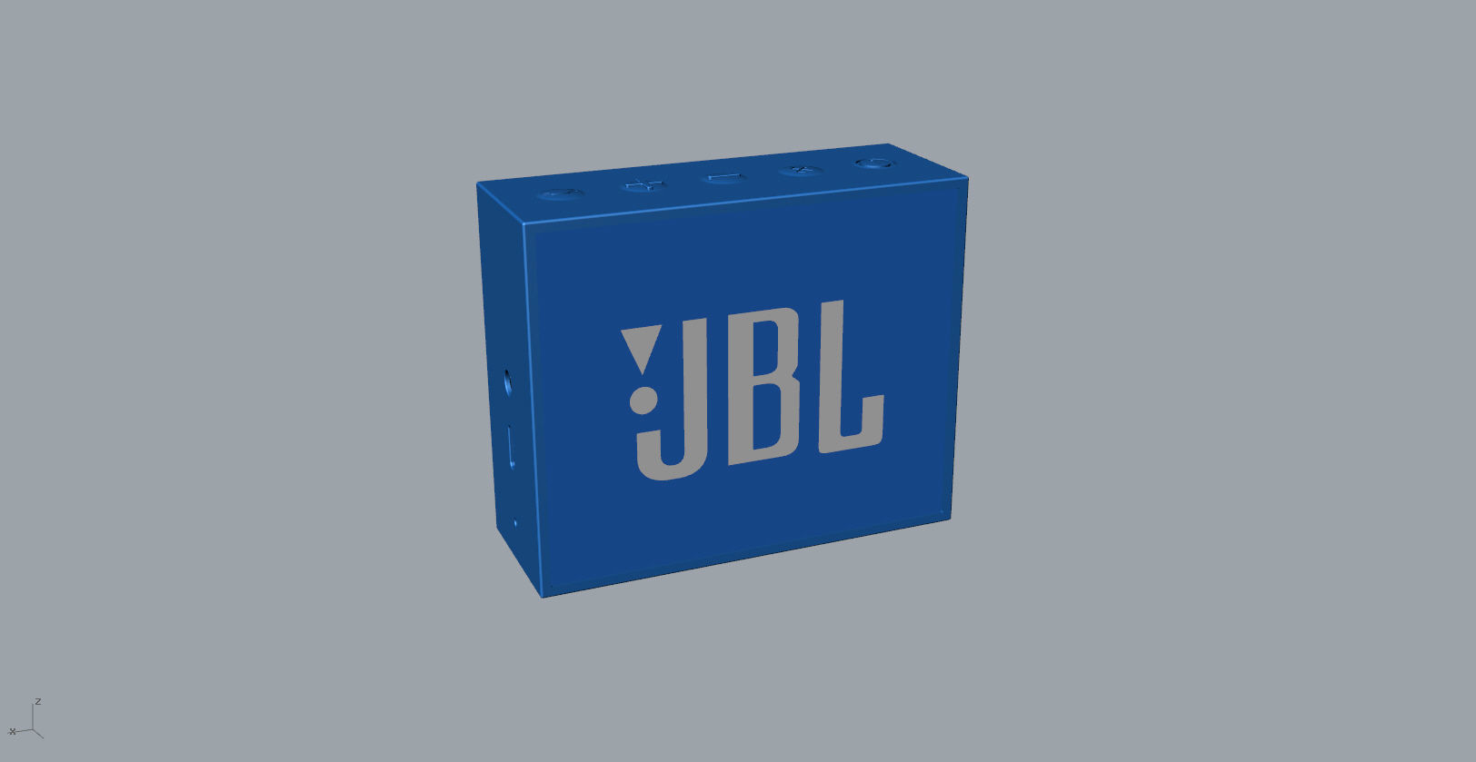 JBL GO1 Blue SPEAKER -customizable speaker 3d model Low-poly 3D model_8