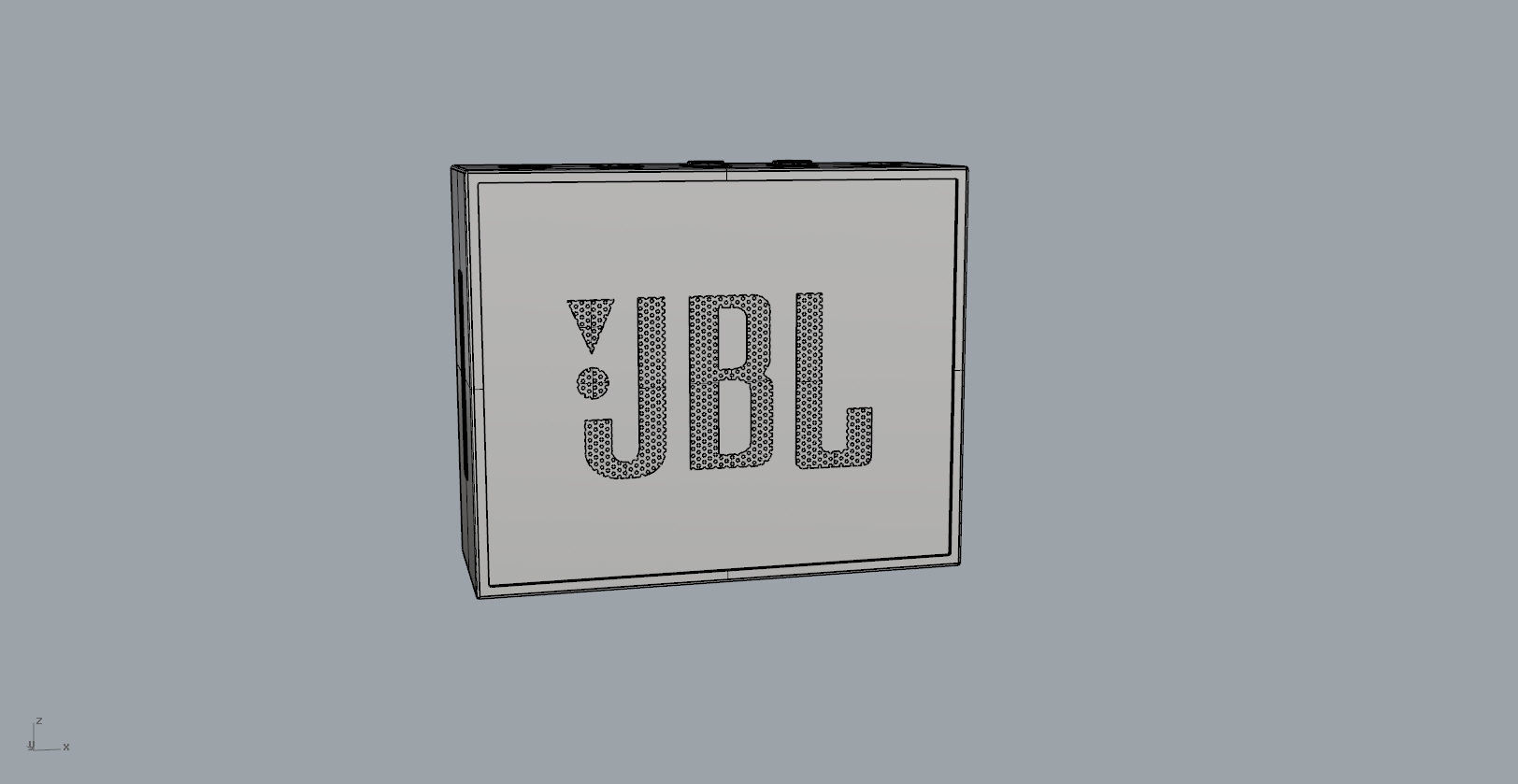 JBL GO1 Blue SPEAKER -customizable speaker 3d model Low-poly 3D model_26