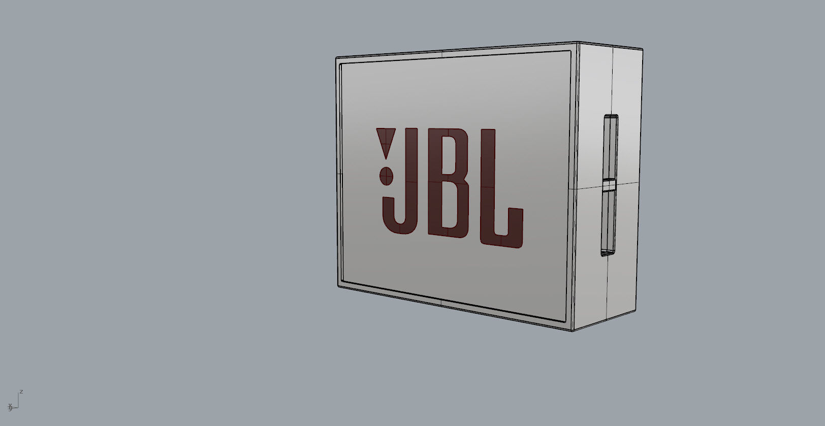 JBL GO1 Blue SPEAKER -customizable speaker 3d model Low-poly 3D model_18