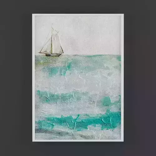 Art15 sailboat in ocean art