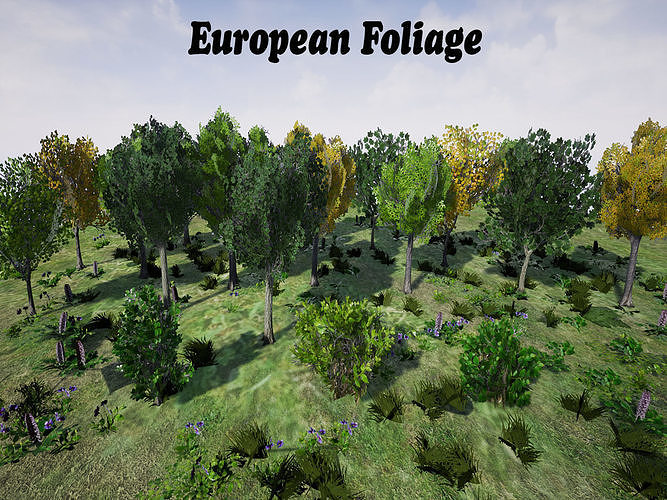 European Foliage for UNREAL 3D model