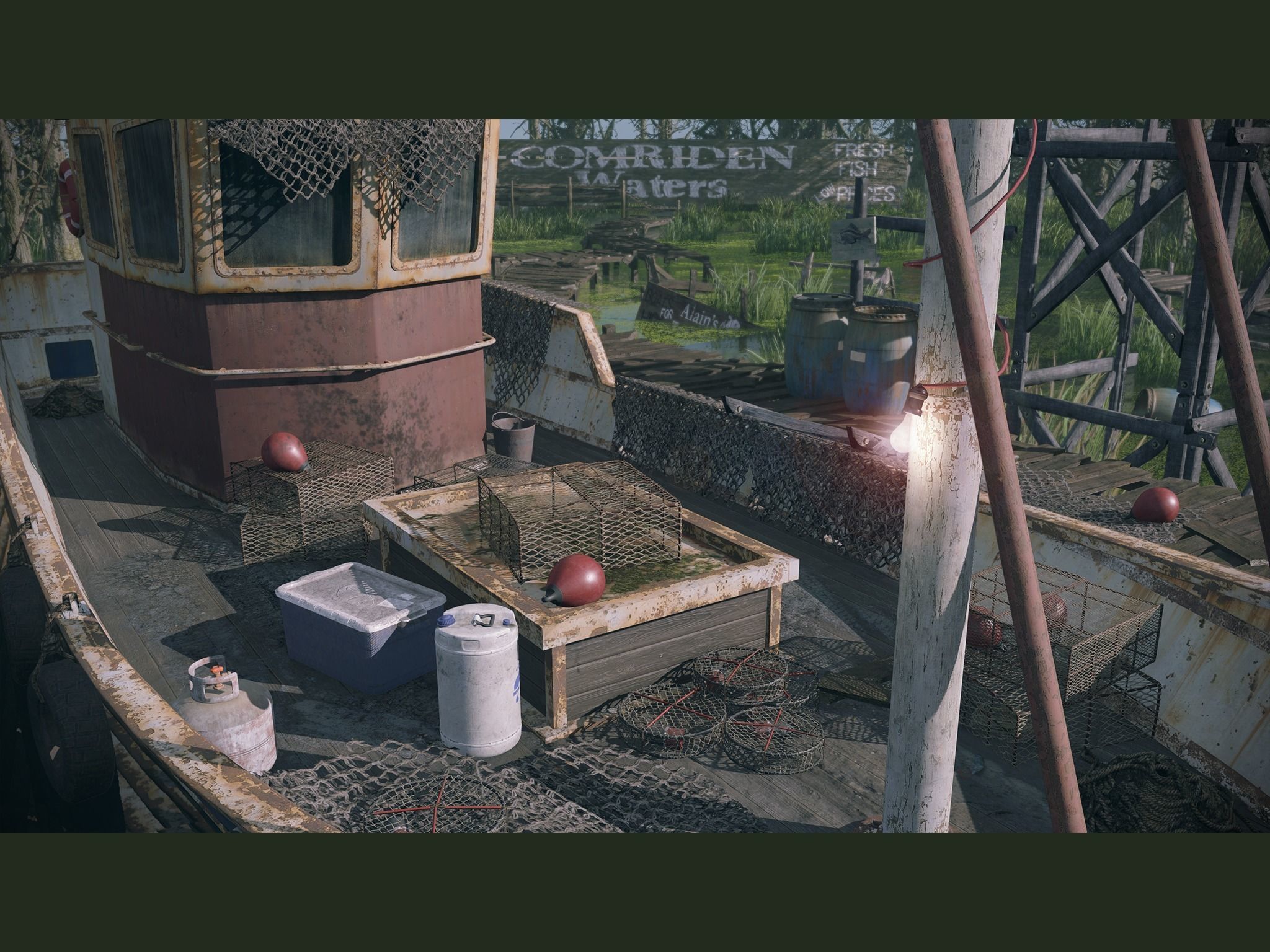 Old Rusty Fishing Boat - PBR and Game-Ready Low-poly 3D model_17