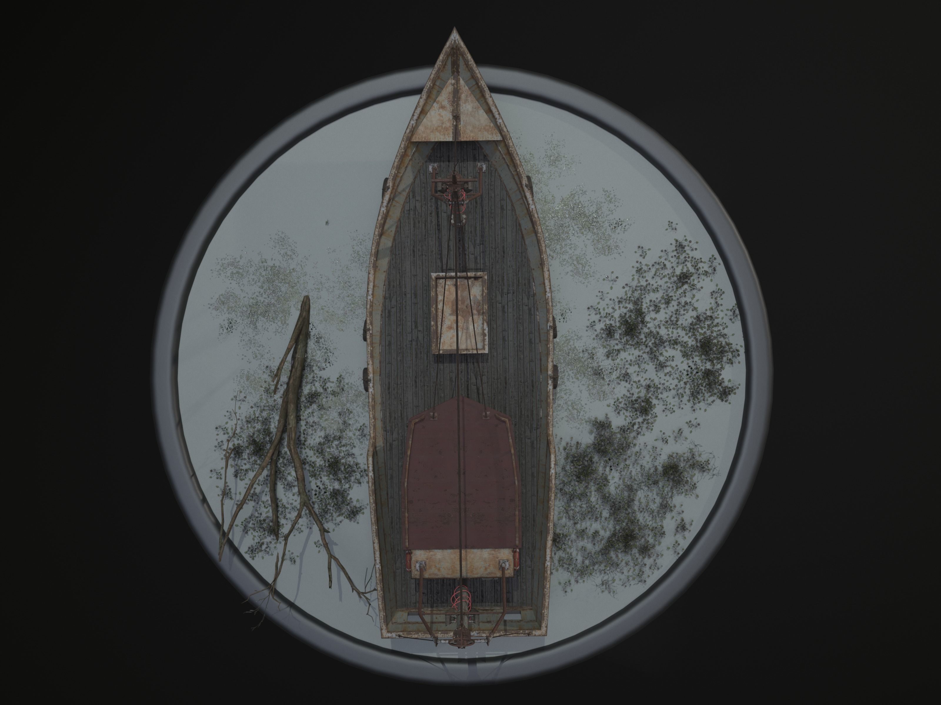 Old Rusty Fishing Boat - PBR and Game-Ready Low-poly 3D model_16
