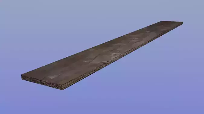 Lowpoly plank 1 wooden Free low-poly 3D model