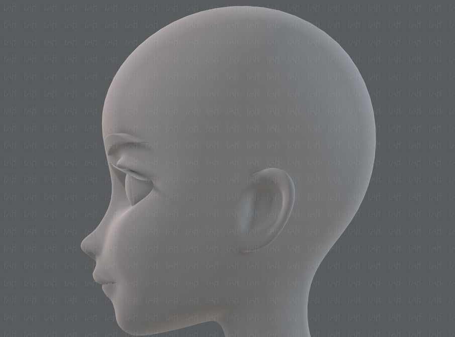 Base mesh woman 17 Low-poly 3D model_39