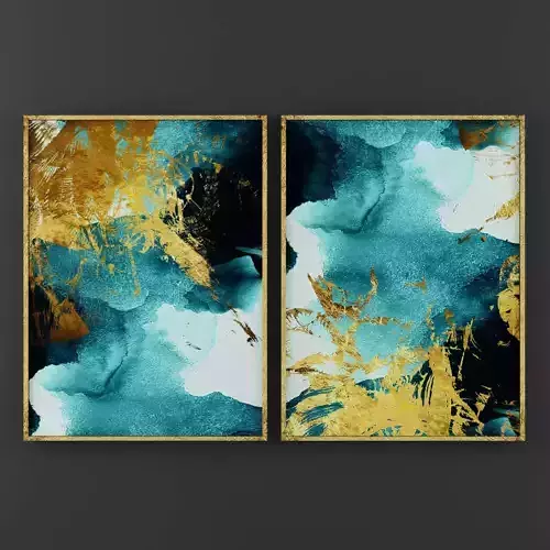 Art29 gold and abstract painting