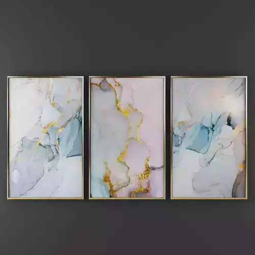 Art30 marble wall art for living room Low-poly 3D model