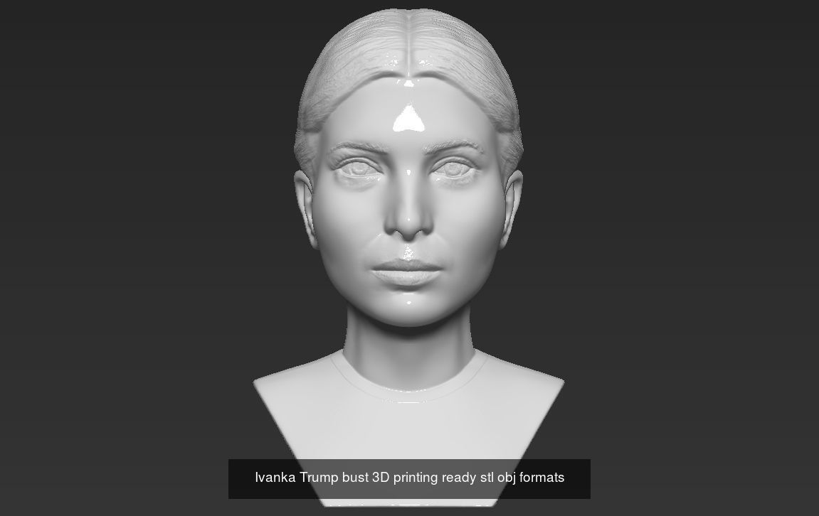 Donald Melania Ivanka Trump busts 3D printing ready  3D Model Collection_4