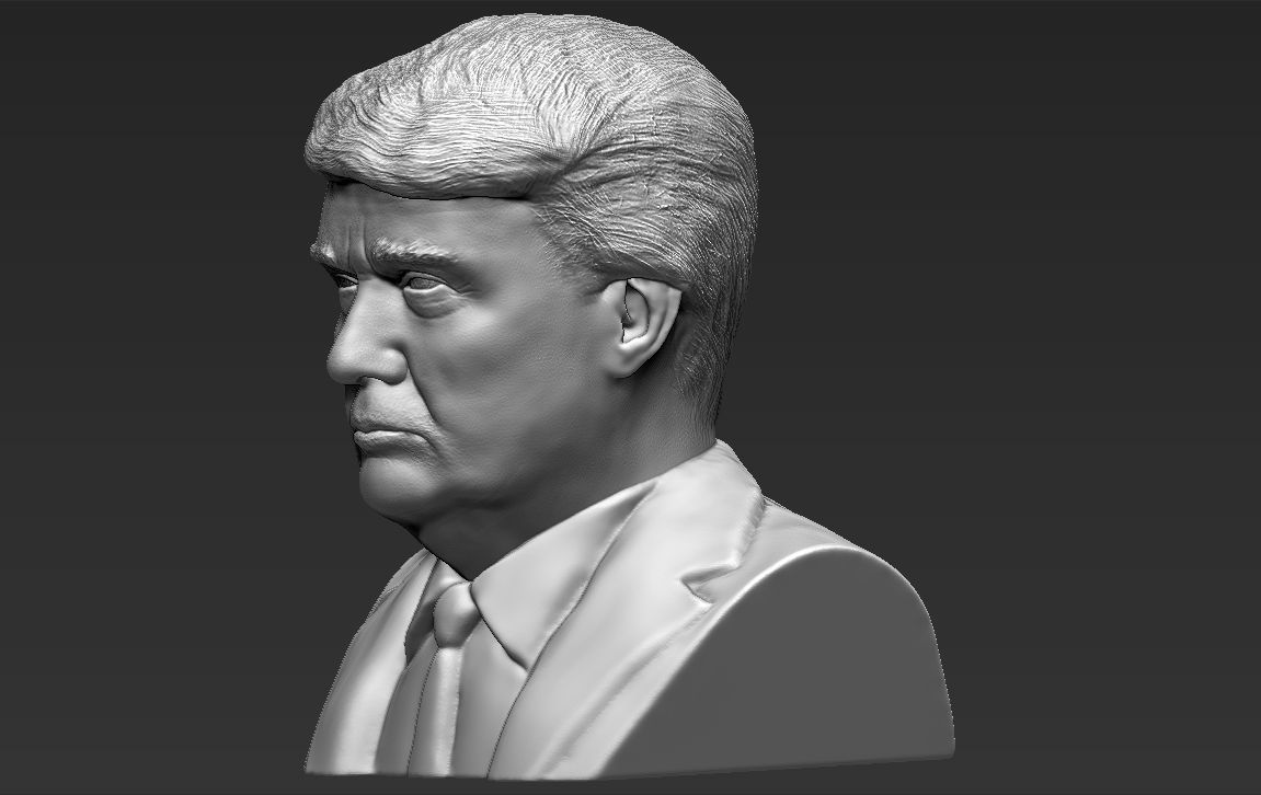 Donald Melania Ivanka Trump busts 3D printing ready  3D Model Collection_6