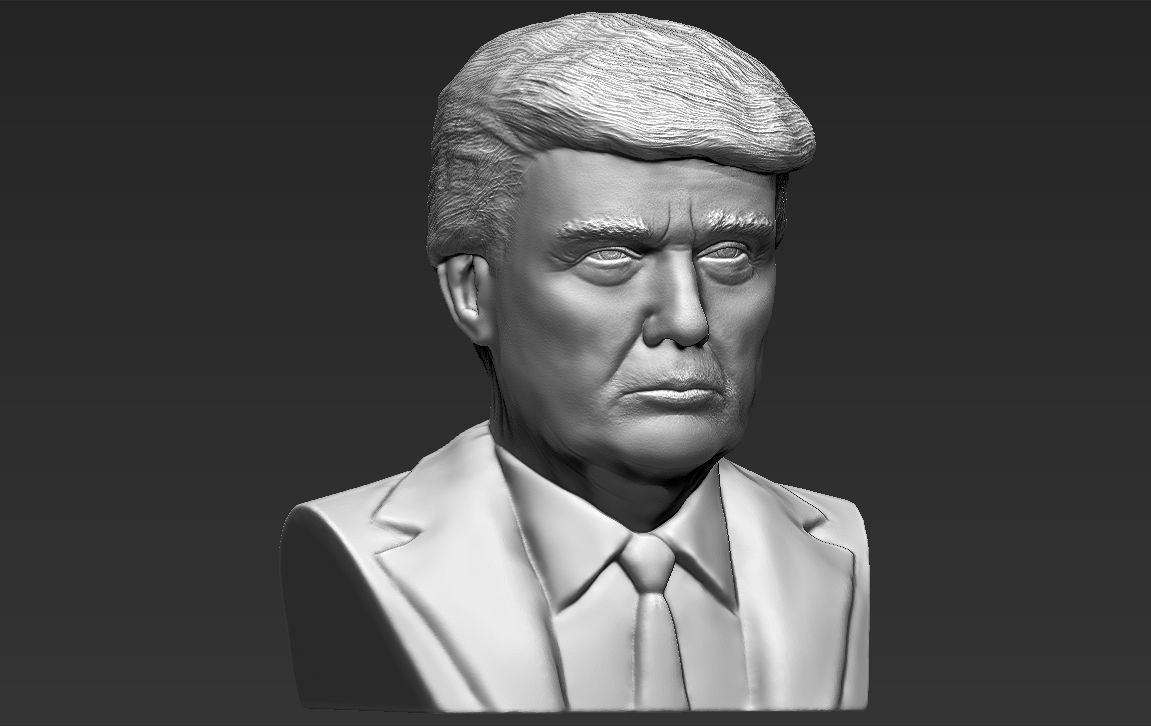Donald Melania Ivanka Trump busts 3D printing ready  3D Model Collection_9