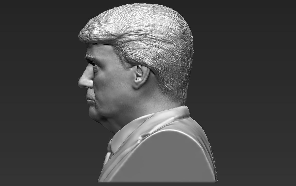 Donald Melania Ivanka Trump busts 3D printing ready  3D Model Collection_10
