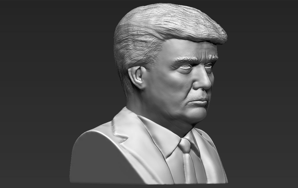 Donald Melania Ivanka Trump busts 3D printing ready  3D Model Collection_11