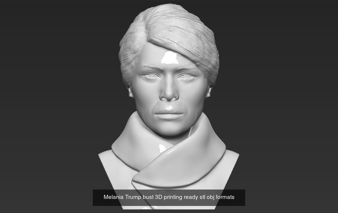 Donald Melania Ivanka Trump busts 3D printing ready  3D Model Collection_3