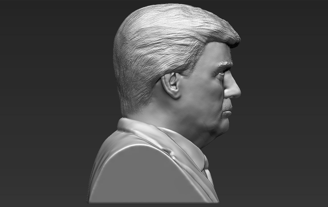 Donald Melania Ivanka Trump busts 3D printing ready  3D Model Collection_8