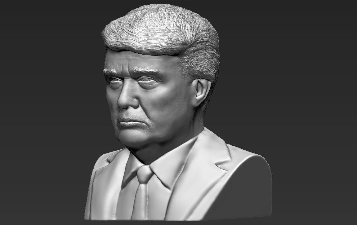 Donald Melania Ivanka Trump busts 3D printing ready  3D Model Collection_5