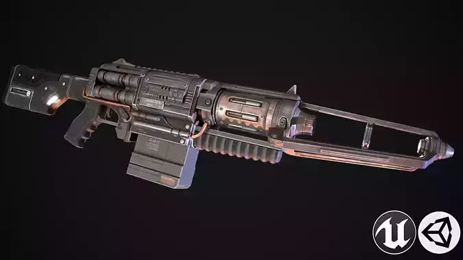 Energy Riffle Low-poly 3D model