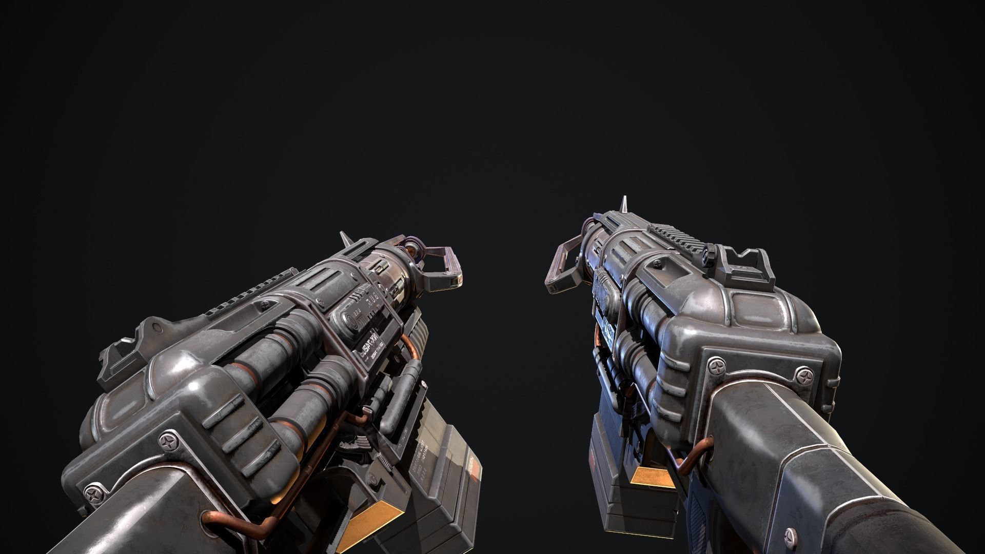 Energy Riffle Low-poly 3D model_7