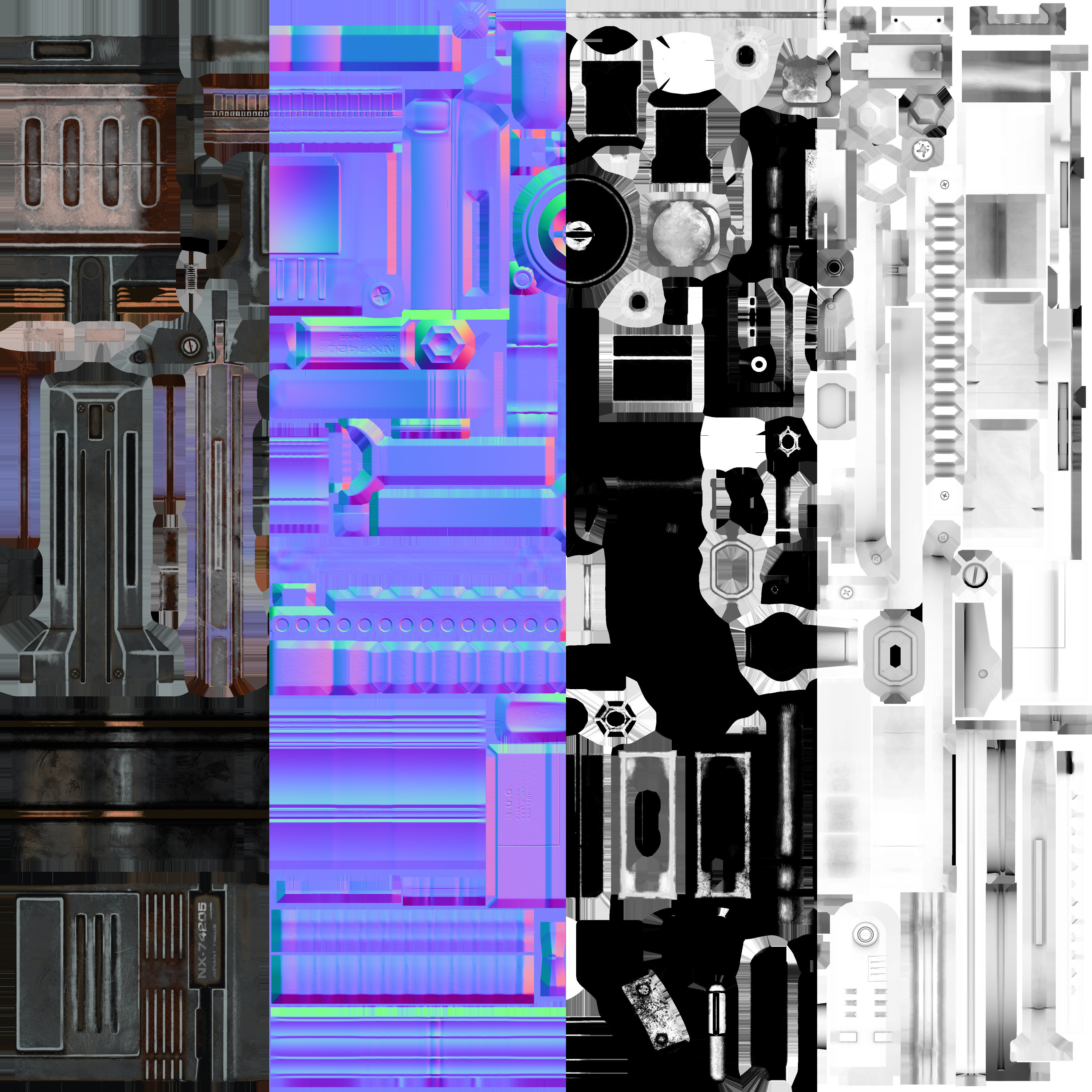 Energy Riffle Low-poly 3D model_9