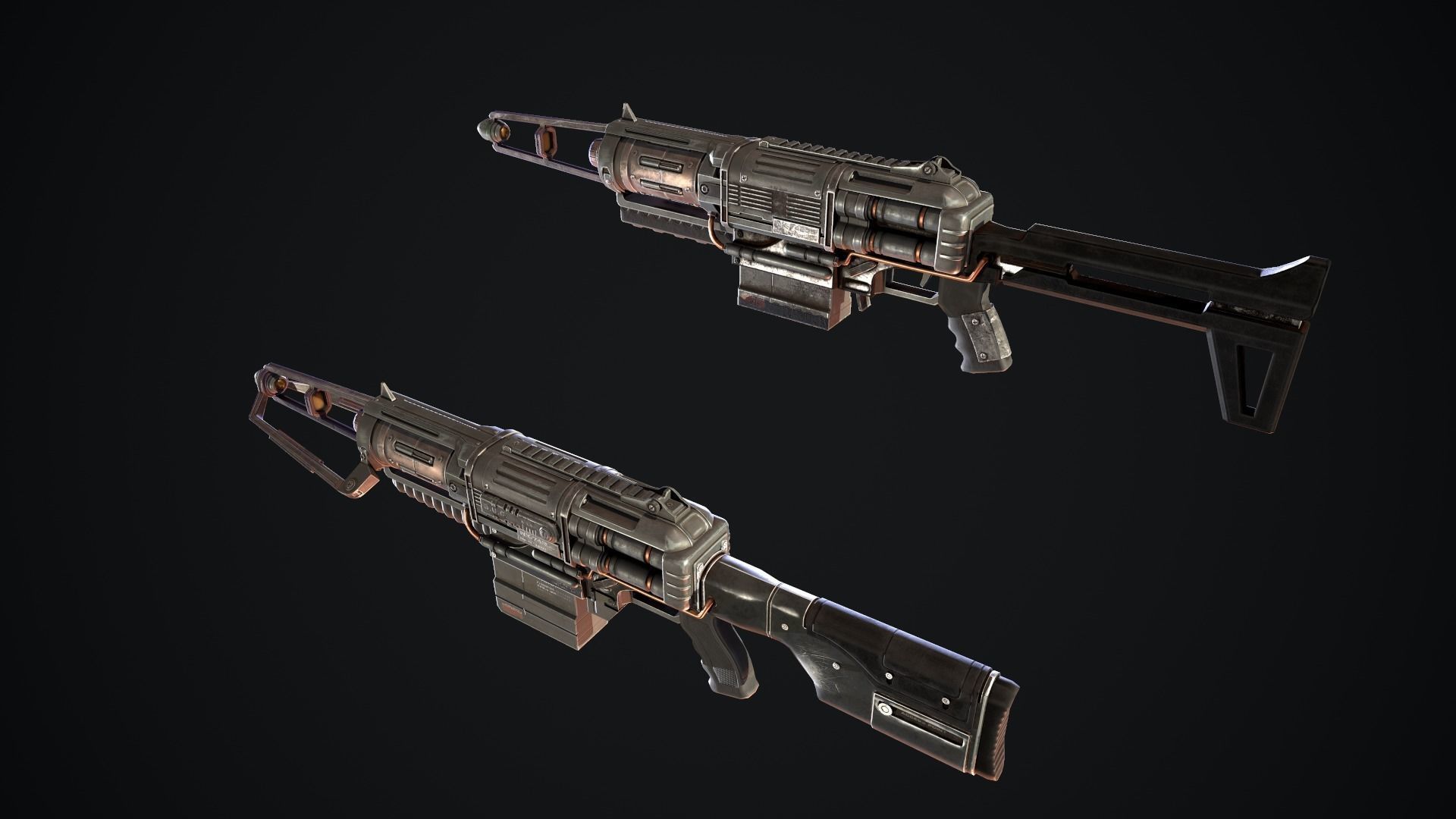 Energy Riffle Low-poly 3D model_3