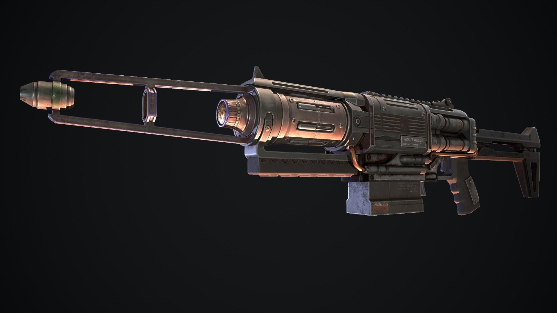 Energy Riffle Low-poly 3D model_2