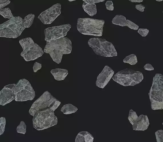 Small Black And White Stone Tillable PBR Texture