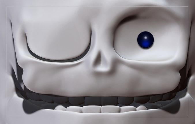 Undertale skeleton wearing jacket and boots 3D print model