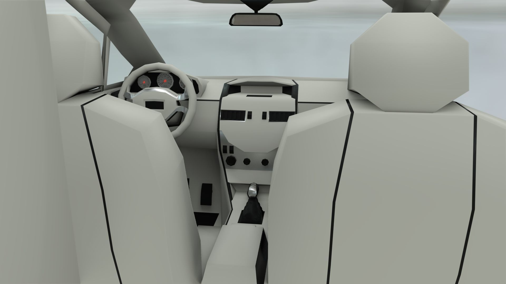 Affekta A212 Sport Concept Car with interior Low-Poly Low-poly 3D model_18