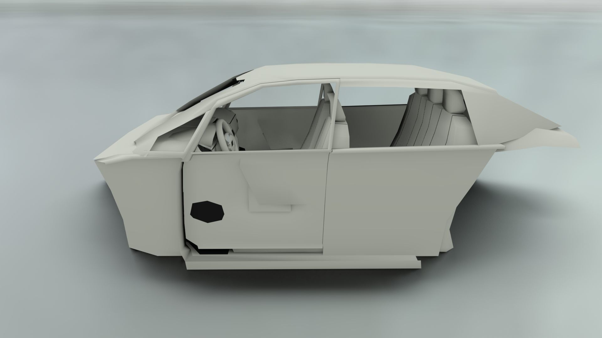 Affekta A212 Sport Concept Car with interior Low-Poly Low-poly 3D model_15