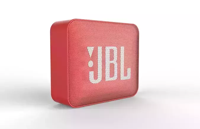 JBL GO2 RED SPEAKER -customizable speaker 3d model